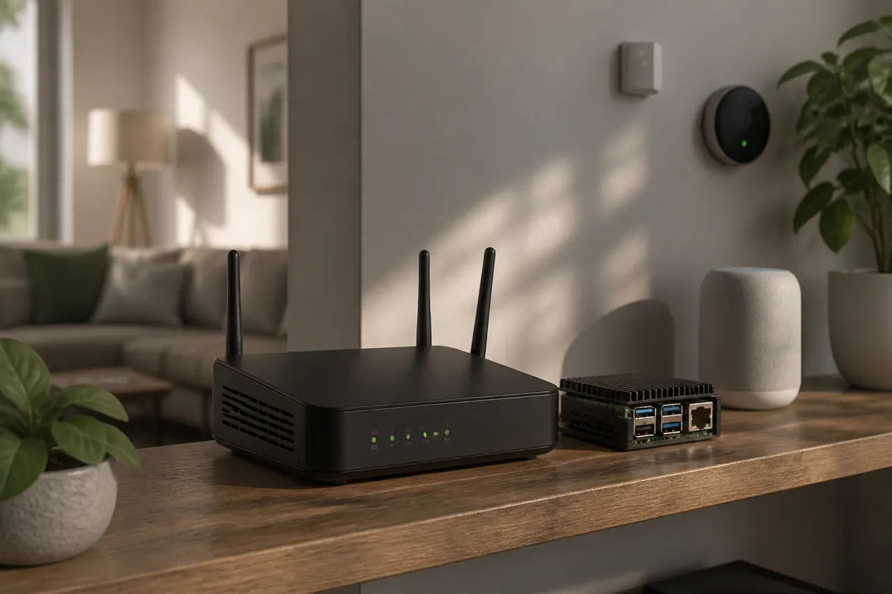 Router und kleines Netzwerkgerät schützen das gesamte Heimnetz